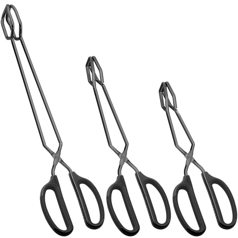 Tenazas HINMAY de 10 pulgadas con mango ergonómico para un agarre seguro durante la cocción.