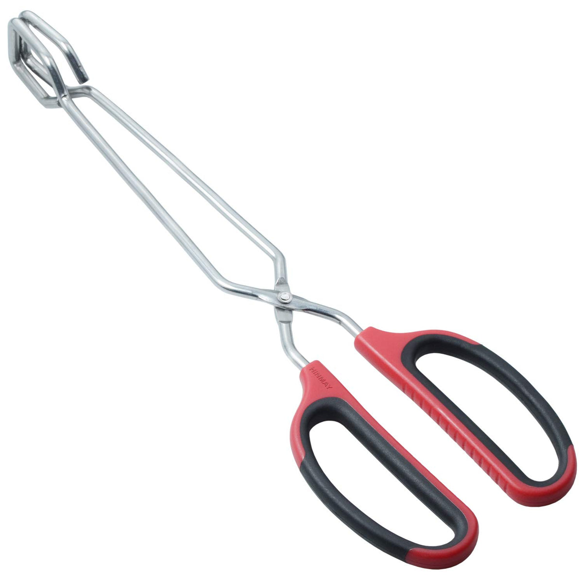 Pinzas Hinmay de acero inoxidable, 12 pulgadas, para voltear carnes con precisión.