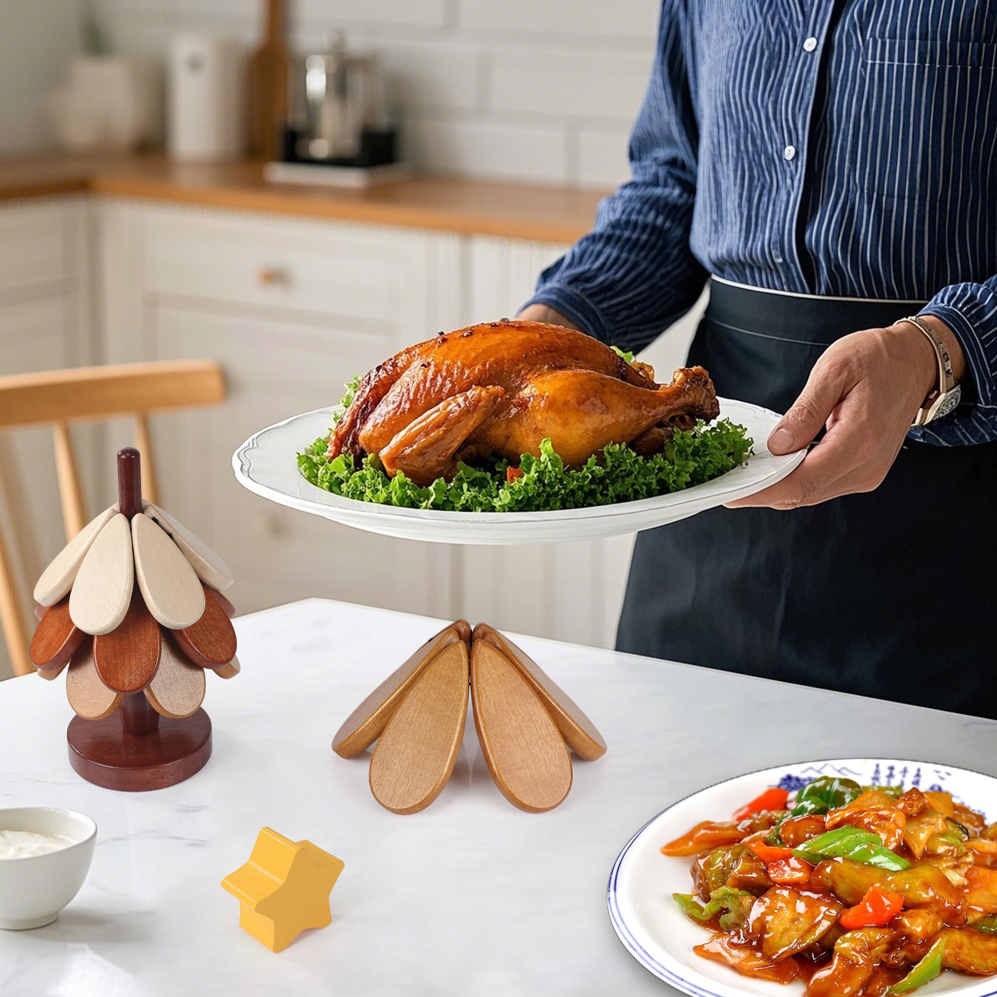 Hinpote Trivet Idea Regalo, regalo de cocina elegante para fiestas o cumpleaños.