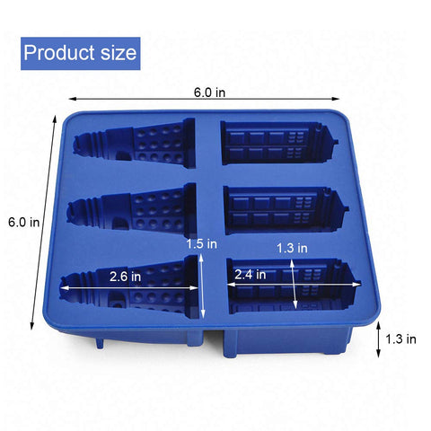 HiParty molde de silicona para mousse y gelatina con diseño TARDIS.