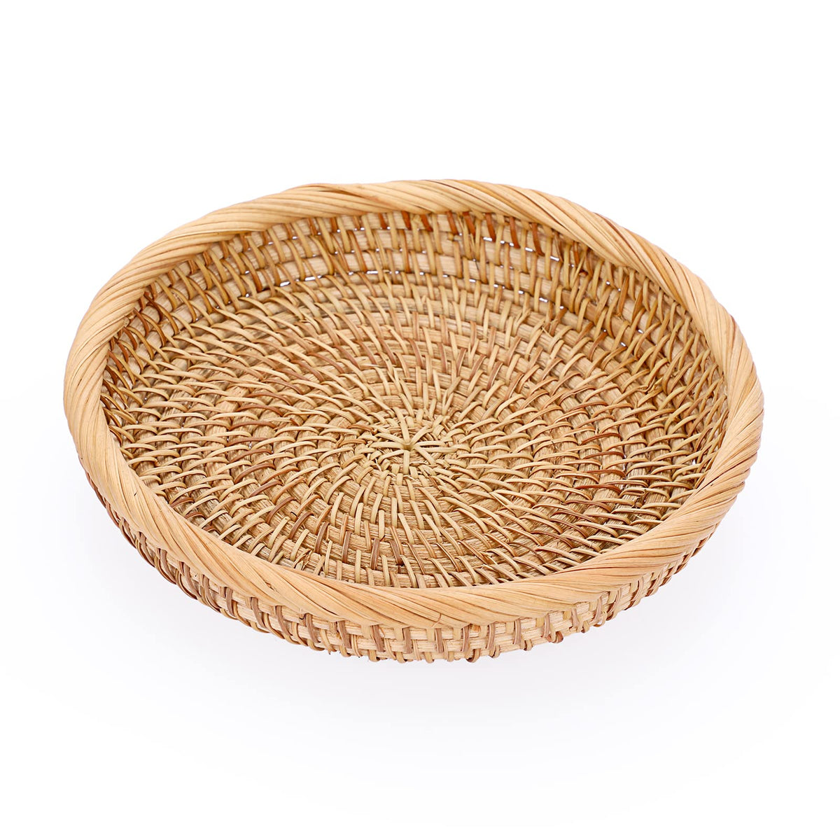 Hipiwe cesta de mimbre 7,6 pulgadas para entrada, ideal para llaves y accesorios.