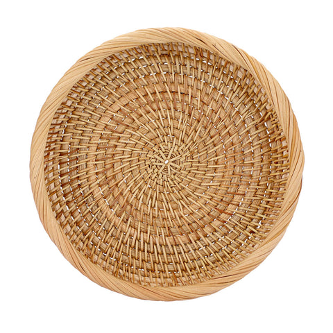 Hipiwe cesta de mimbre para escritorio, añade toque natural a tu estación de trabajo.