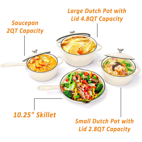 Olla holandesa pequeña de Hisencn 2,8 qt ideal para preparaciones rápidas