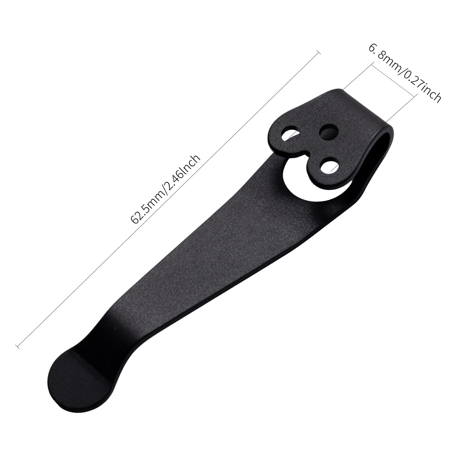 hiSpkNix clip titanio profundo para Spyderco C10, seguridad en transporte.