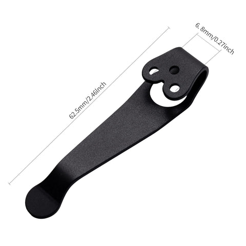 hiSpkNix clip titanio profundo para Spyderco C10, seguridad en transporte.