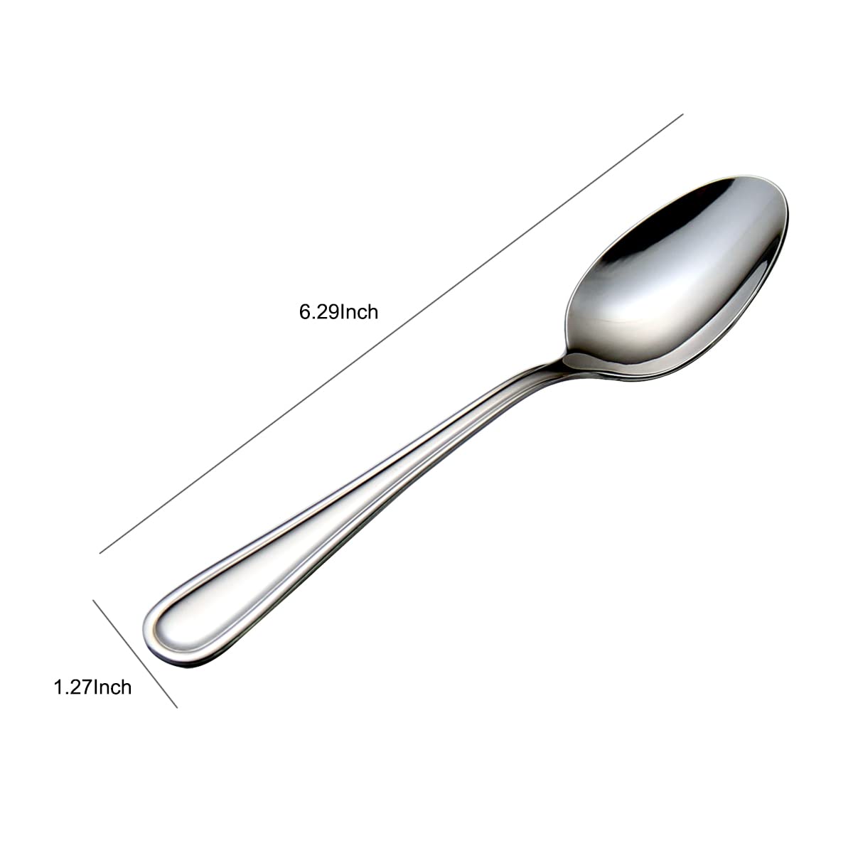 Cucharas HISSF con acabado espejo y diseño sencillo para uso diario.