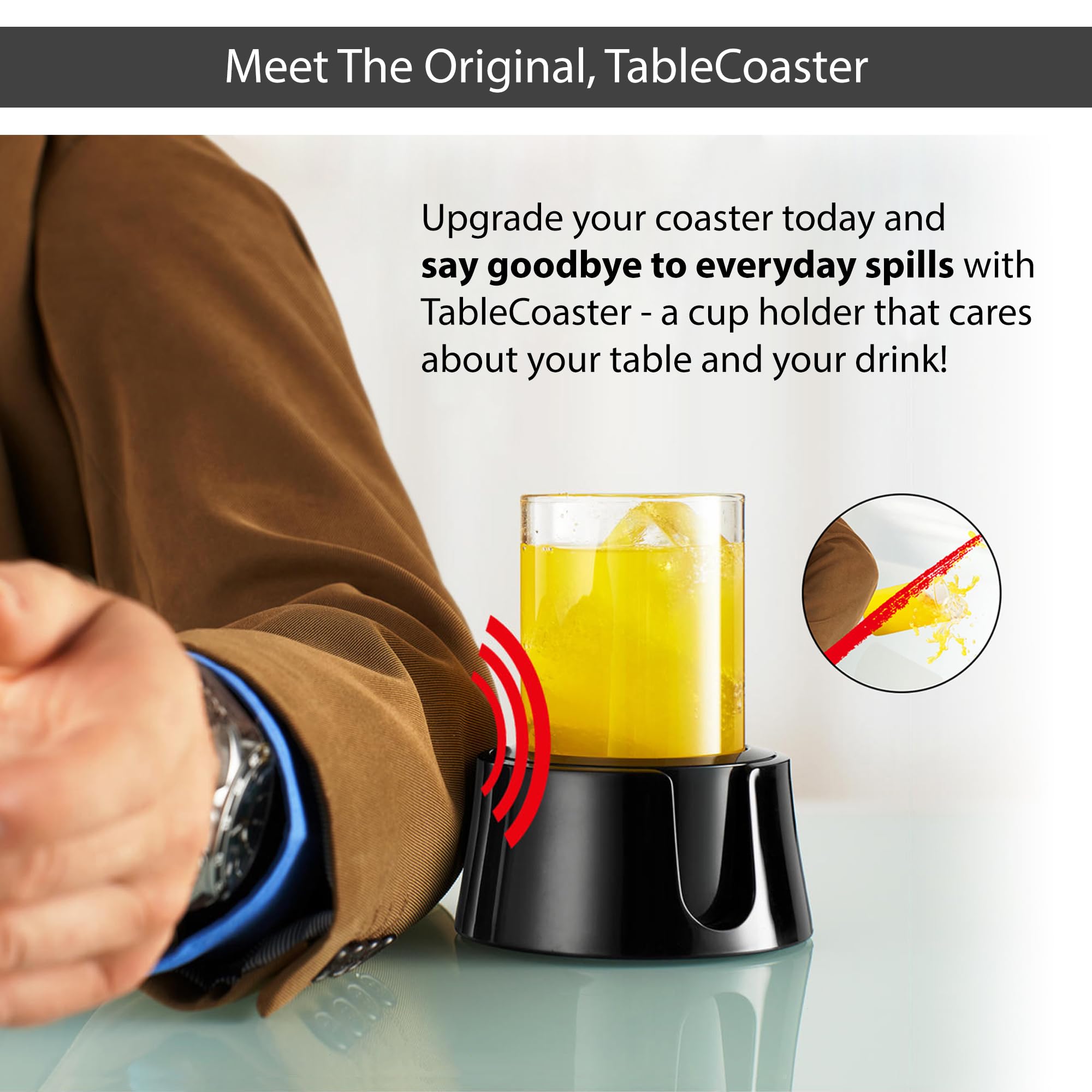 TableCoaster bordes altos previenen derrames en mesas y escritorios