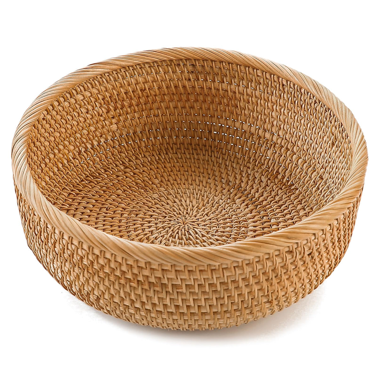 Hitomen cesta de rattan mediana para pan y fruta, estilo natural.