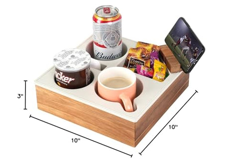 Hitseon bandeja organizador, multifuncional para mando y snacks.