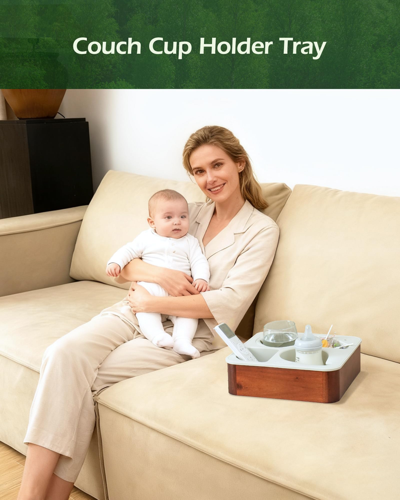 Hitseon bandeja sillon antiderrames-impermeable: protege tus bebidas de derrames.