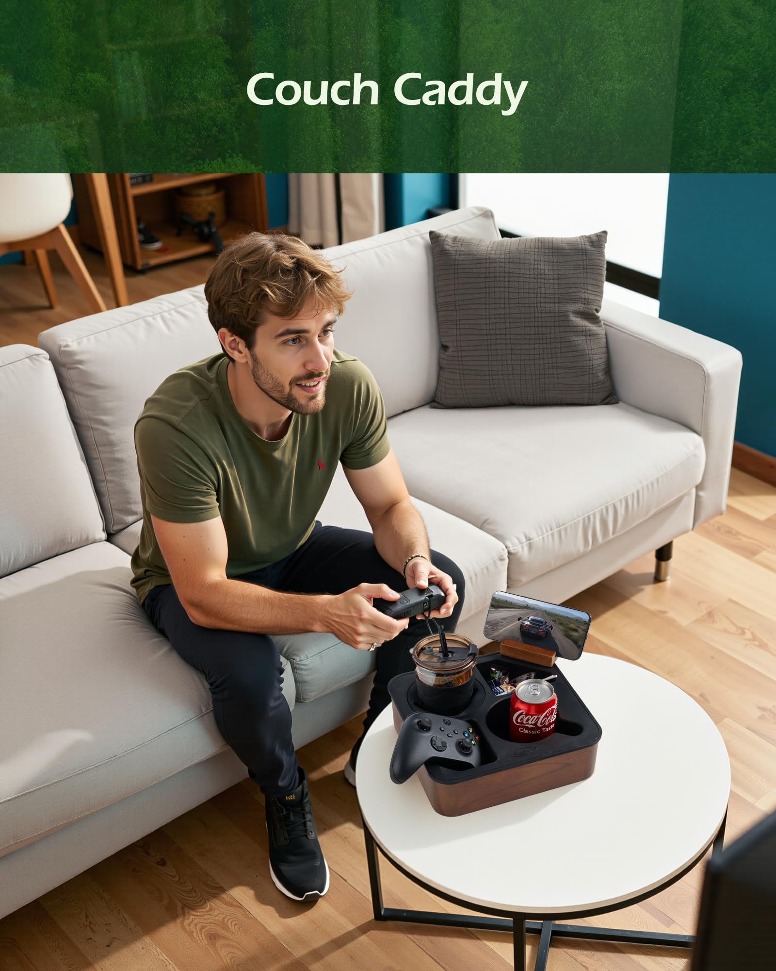Hitseon bandeja sillon-tamano-9x9x3-pulgadas: tamaño compacto para snacks y mando.