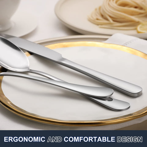 HIWARE cubiertos ergonomía y control, ideal para familias y cenas.