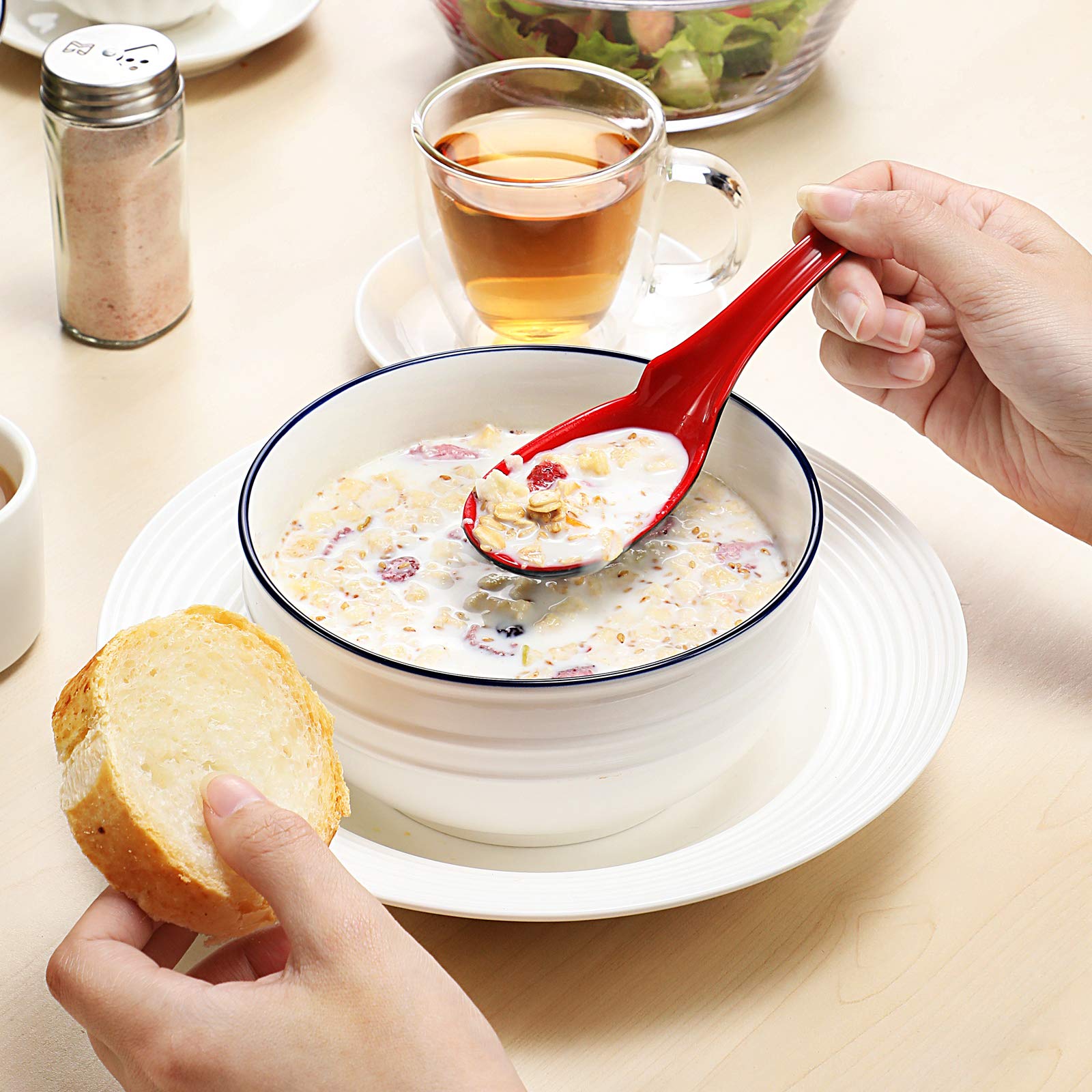HIWARE cuchara con gancho para evitar deslizamiento durante la comida.
