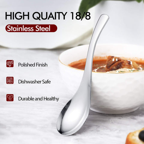 Cuchara HIWARE con mango ergonómico para comer sopa