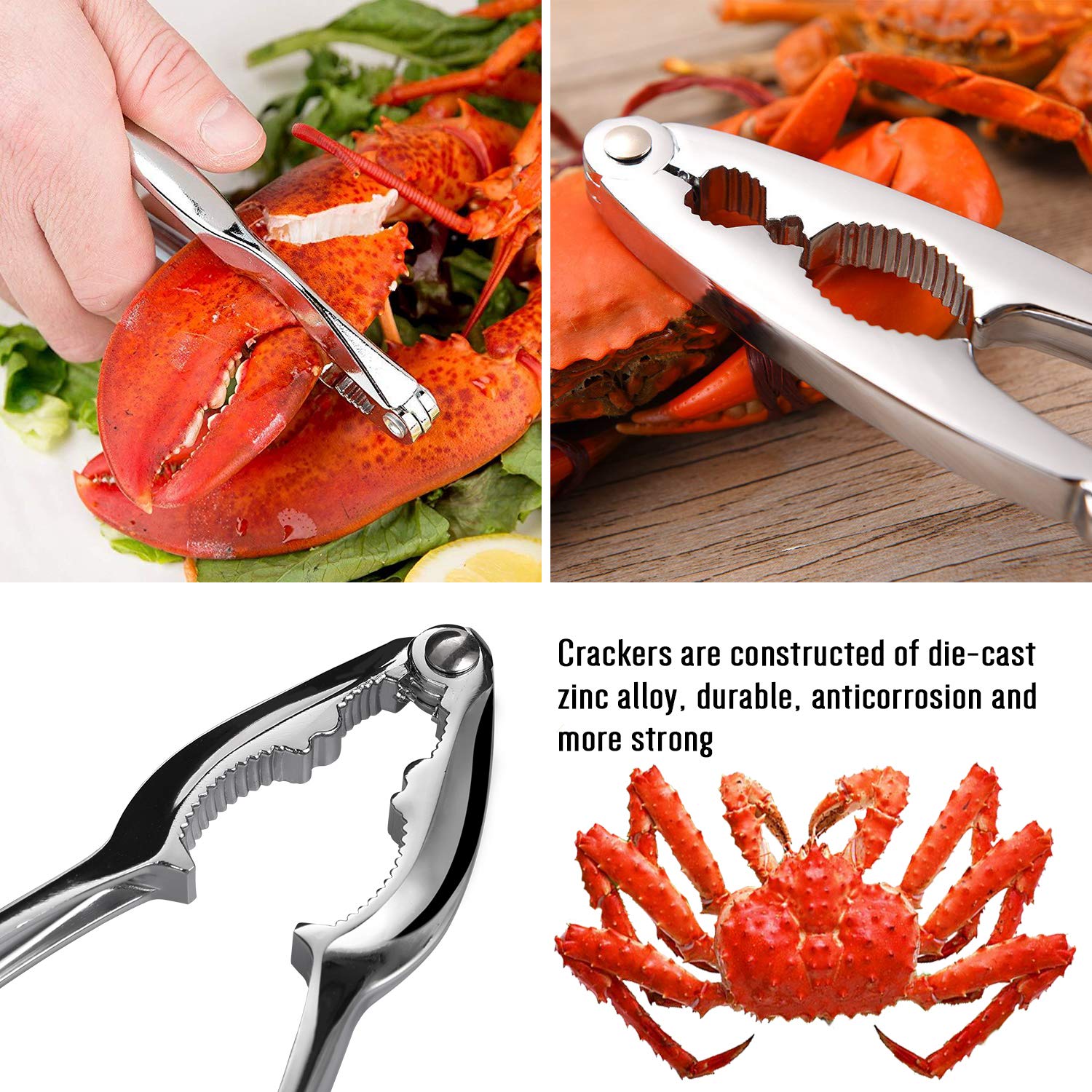 HIWARE descascaradores-langosta, herramientas ergonómicas para extraer carne con precisión.
