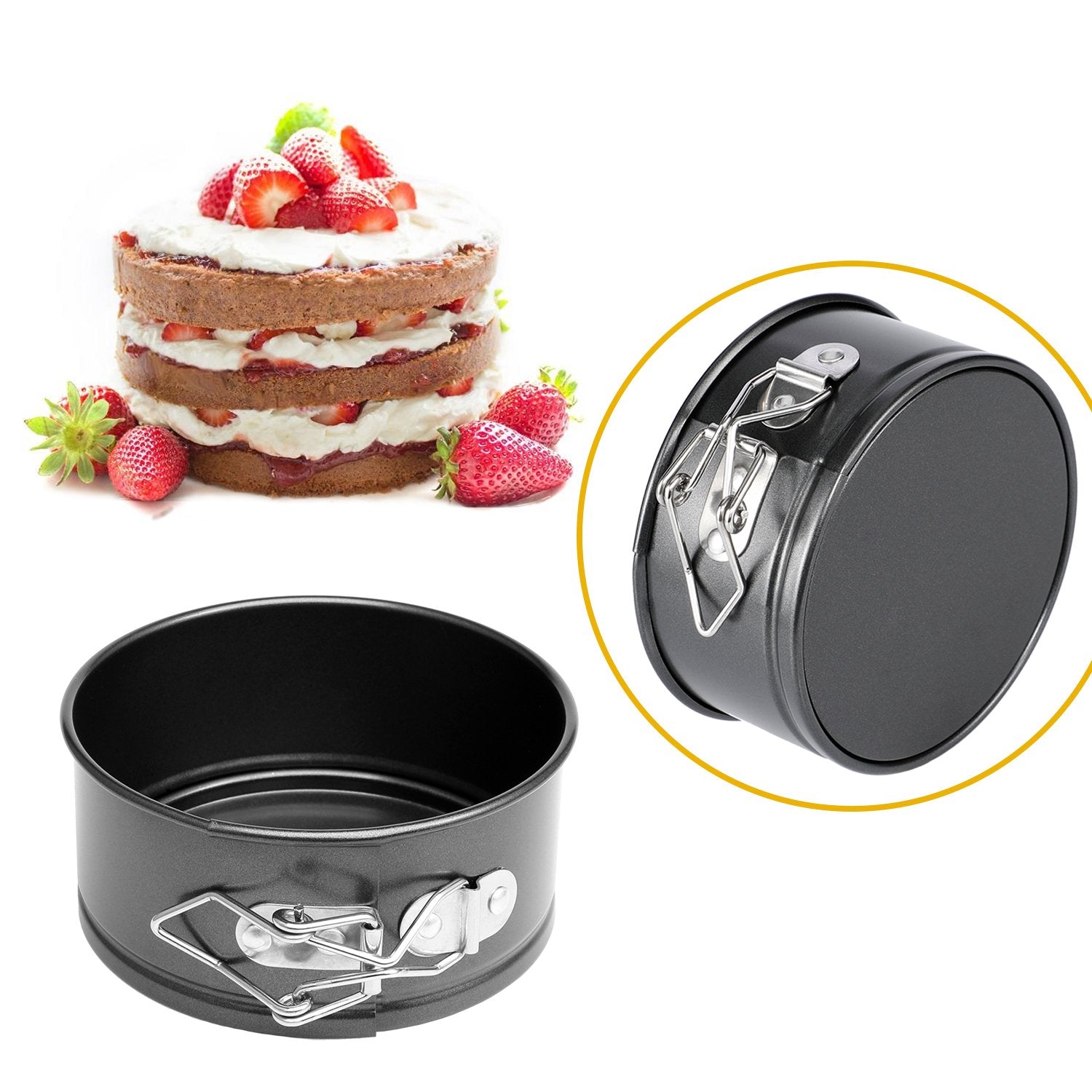 HIWARE mini-molde-resorte para pizzas, porciones mini horneadas y crujientes.
