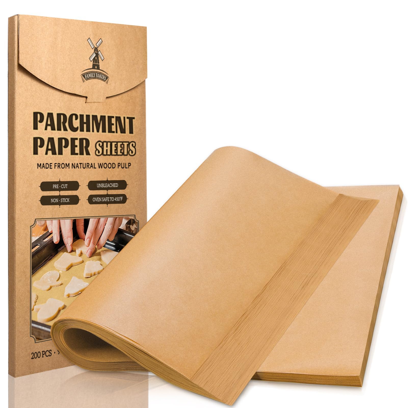HIWARE papel hornear para horno y microondas hasta 450°F, mantiene sabor sin quemarse.