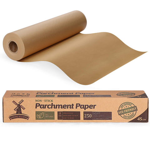 HIWARE papel pergamino sin blanquear con corte integrado para un corte limpio