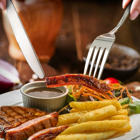 HIWARE tenedores de cena, diseño clásico que combina con vajillas modernas y tradicionales.