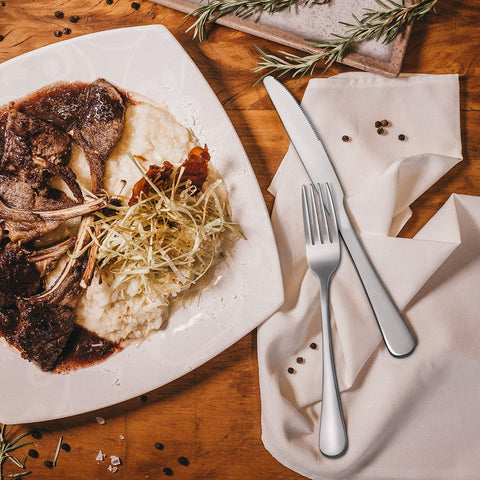 HIWARE tenedores de cena, durabilidad con acero 18/8 para uso diario.