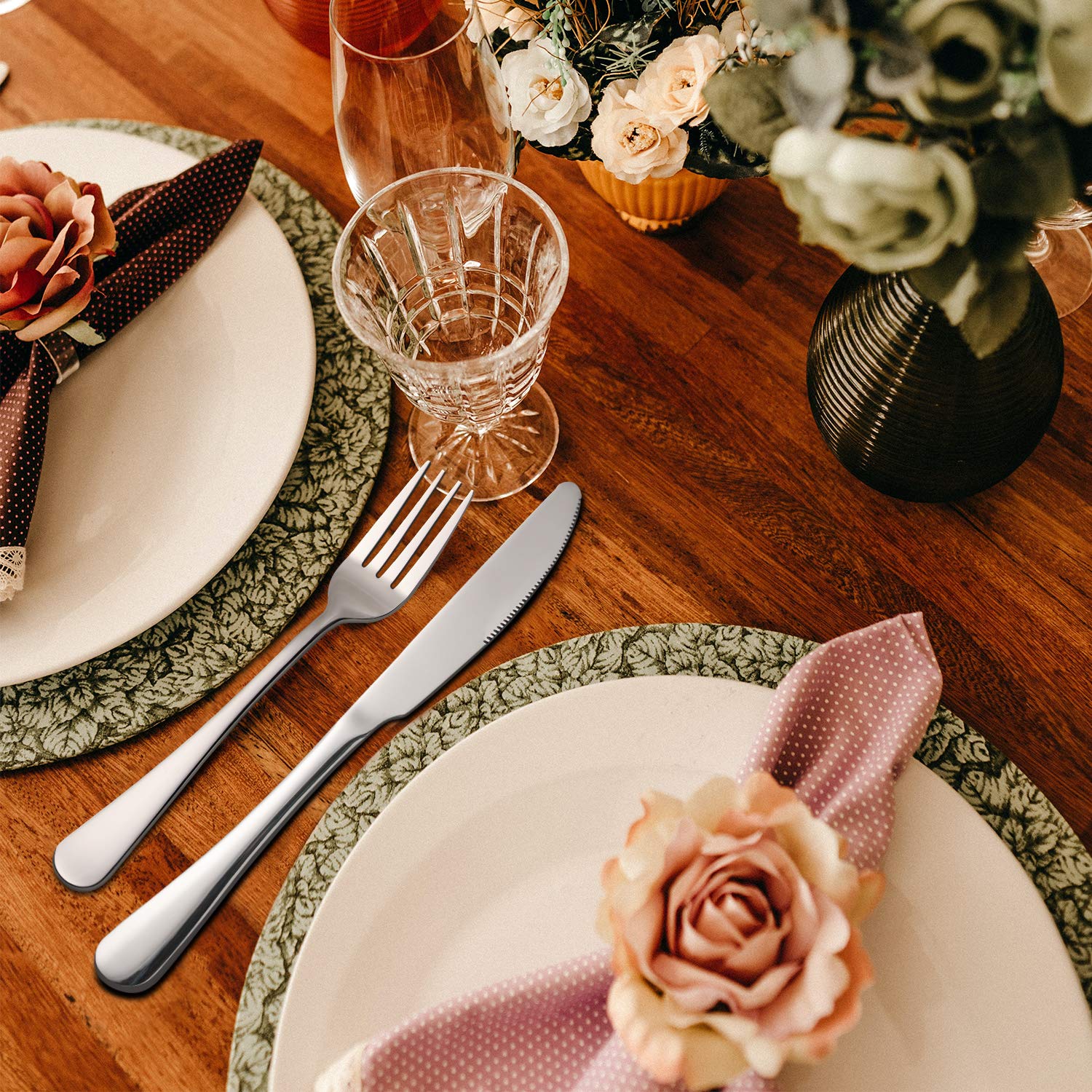 HIWARE tenedores de cena, ergonomía y agarre cómodo para mejor control al comer.