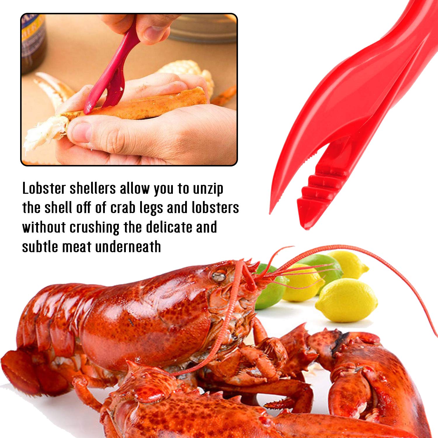 HIWARE tenedores-palas-cangrejo, puntas afiladas para extraer carne de patas.
