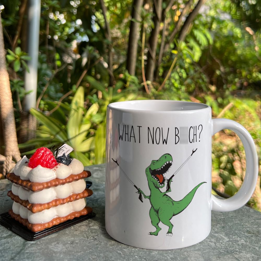HIWERAN Taza cerámica 11 onzas dinosaurio, regalo seguro para amigas cercanas.
