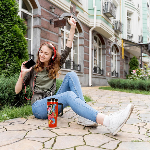 HIZEE Vaso térmico Neon para viajes, ligero y a prueba de derrames