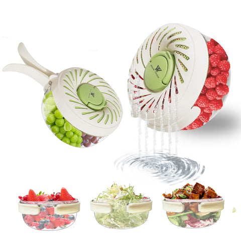 Cesta drenaje plegable HJCLYOM con tapa para escurrir frutas y verduras