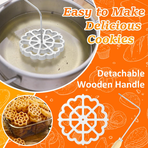 HJJWNDDNG Molde bunuelos rosette de aluminio para dar forma crujiente