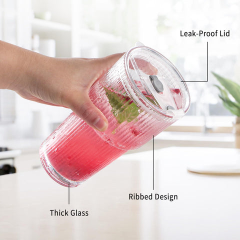 Vasos HJMJY 20oz para uso diario en casa u oficina, versátiles para distintas bebidas.