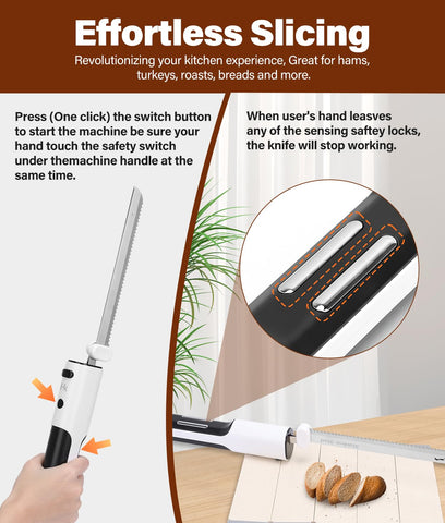 HK Cuchillo eléctrico con sensor inteligente inicia y detiene automáticamente.