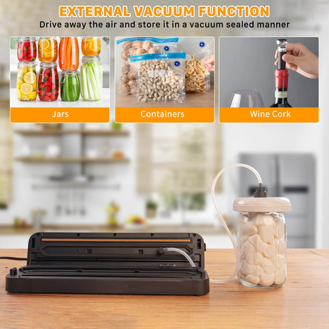 HKFIF selladora al vacío, compartimento para cable de alimentación.