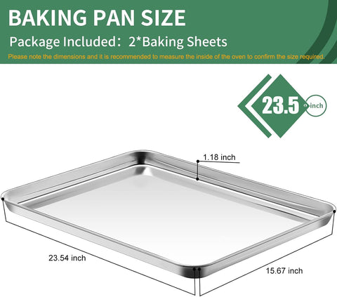Bandeja rectangular HKJ Chef de gran tamaño para recetas generosas y horneado uniforme.