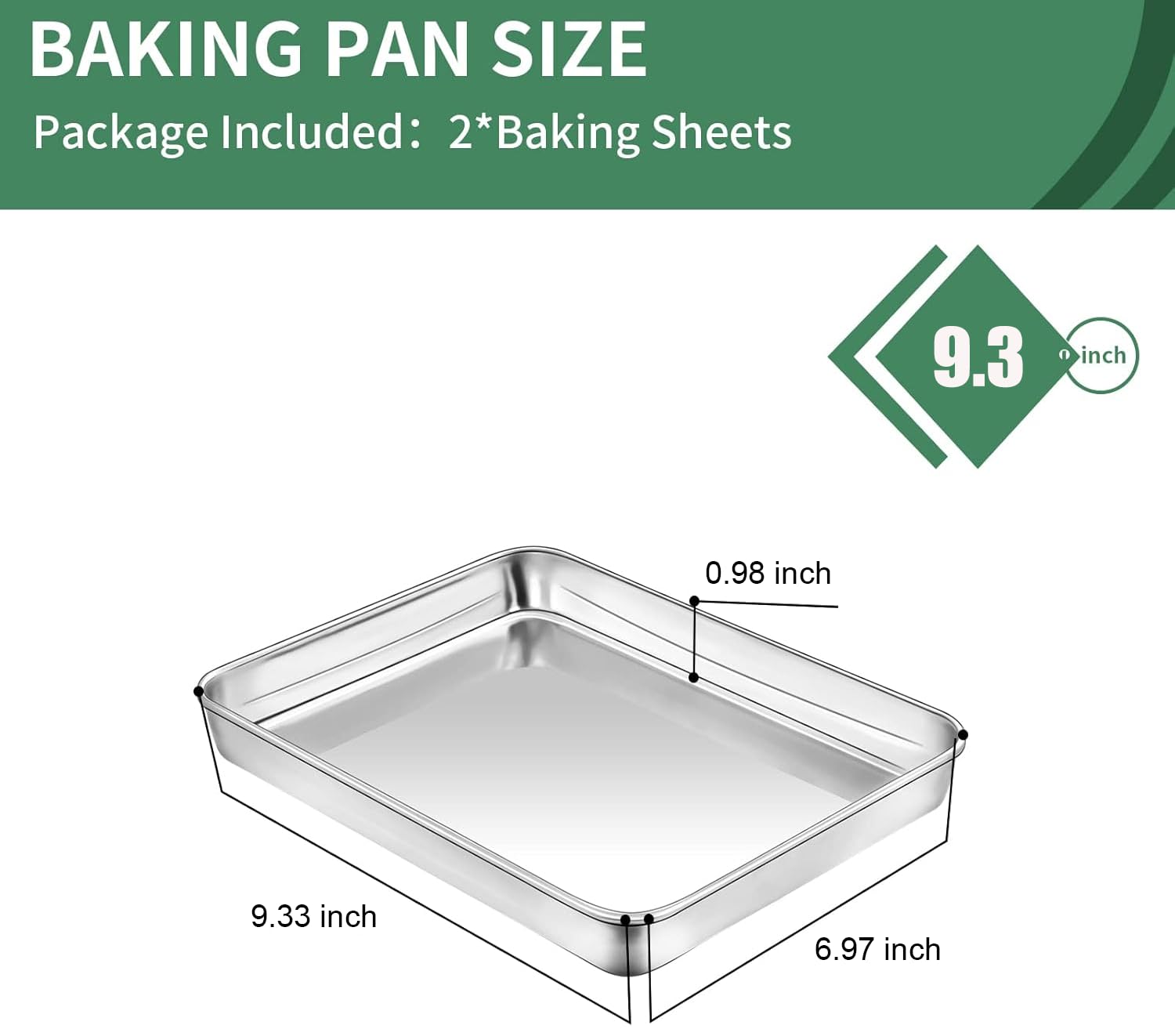 HKJ Chef bandejas de acero inoxidable rectangulares: distribución de calor uniforme para resultados consistentes