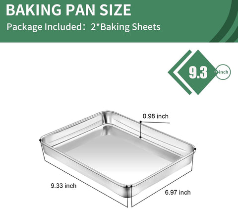 HKJ Chef bandejas de acero inoxidable rectangulares: distribución de calor uniforme para resultados consistentes