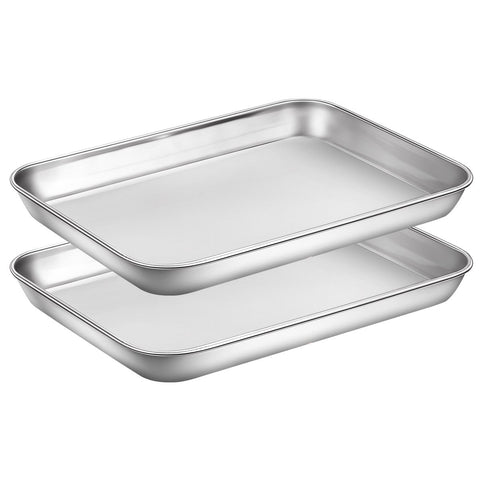 HKJ Chef bandejas para horno: juego de 2, tamaño 9x7 pulgadas, ideal para hornear