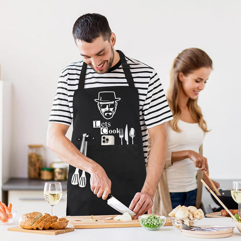 Delantal Hkmmdvc resistente a manchas, mantiene la ropa limpia durante la cocina.