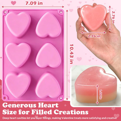Molde corazón HKNMTT para bombas de cacao y chocolate, texturas ricas y brillantes.