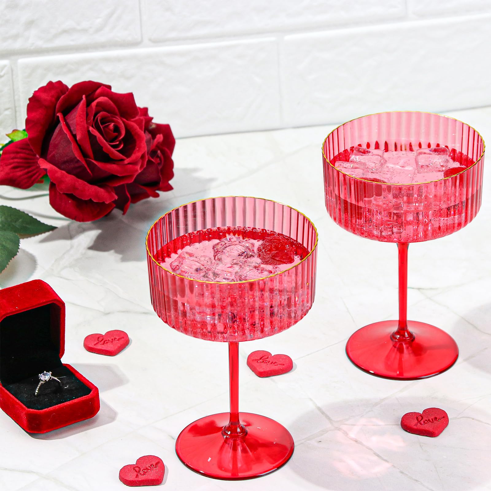 Conjunto de 24 copas plásticas HKSZEH, ideales para postres como mousse o helado.