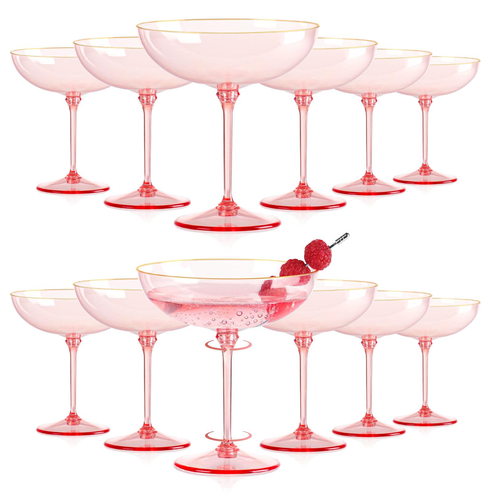 Vaso HKSZEH copa plástica desmontable en rosa, fáciles de limpiar y almacenar.