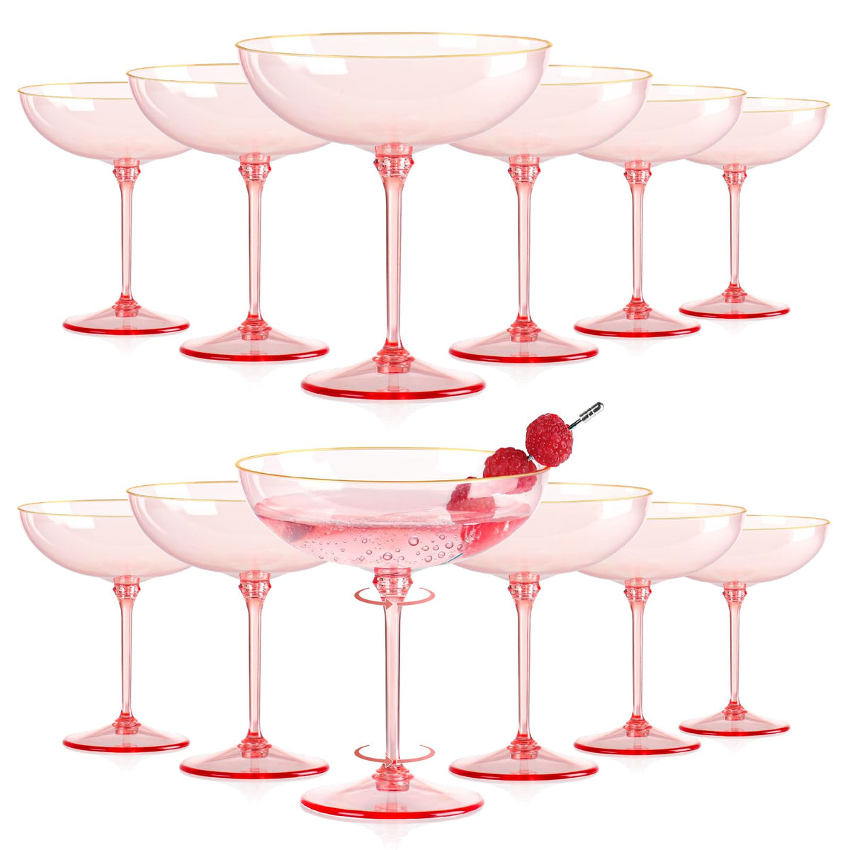 Vaso HKSZEH copa plástica desmontable en rosa, fáciles de limpiar y almacenar.