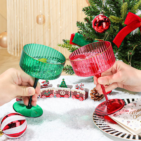 Vasos de plástico HKSZEH con diseño acanalado para bebidas frías y celebraciones.