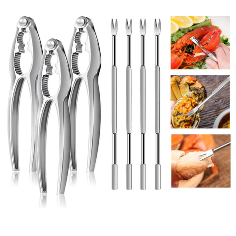 HLARTNET rompecrustaceos y palas de acero inoxidable, ideal para fiestas de mariscos.