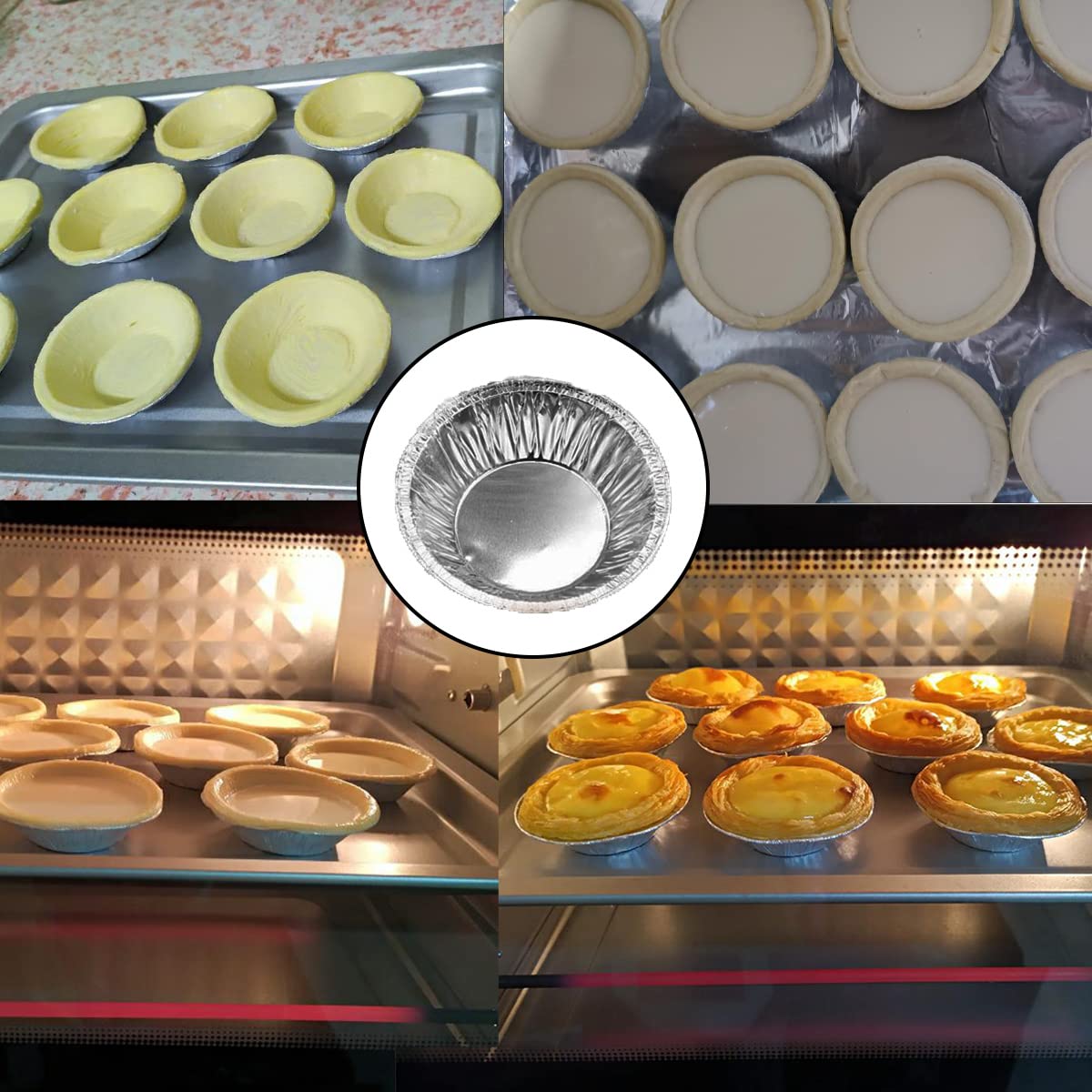 Detalle de borde en moldes mini tarta HLCM para desmoldeo fácil