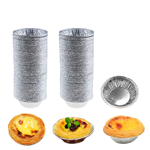 Moldes mini tarta aluminio HLCM para hornear tartas pequeñas de forma uniforme