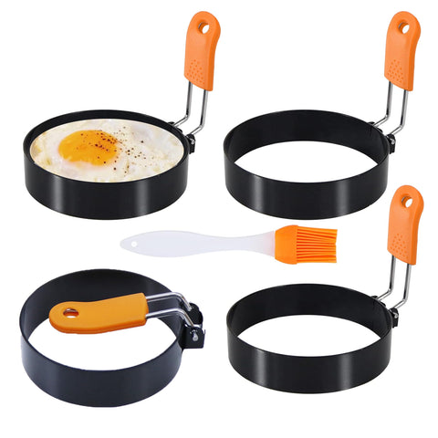 Anillos para huevo HLMOptimo de 3,5 pulgadas, forma huevos redondos para sándwiches