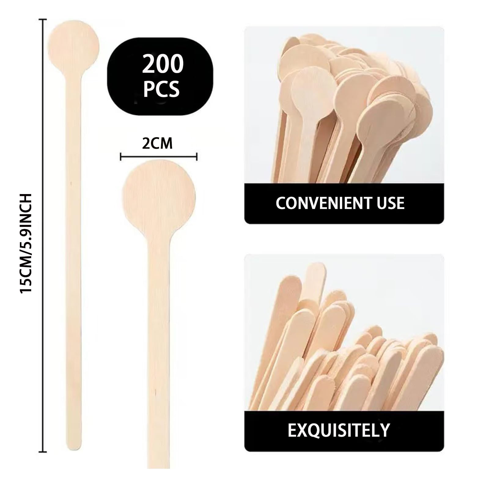 HLSN palillos desechables biodegradables, ideales para bebidas.