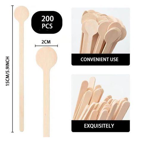 HLSN palillos desechables biodegradables, ideales para bebidas.