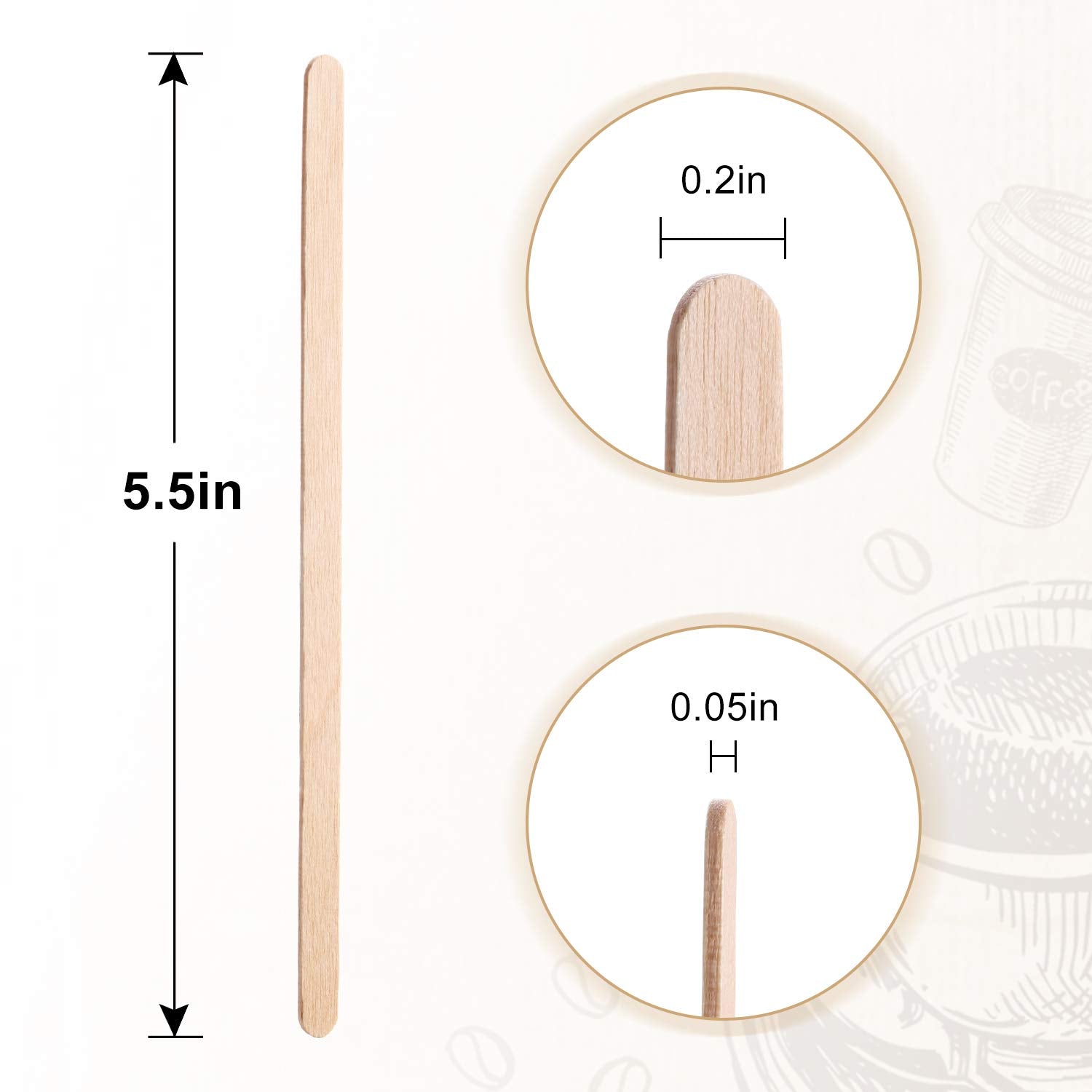 Palillos HLSN naturales y biodegradables para todo tipo de bebidas